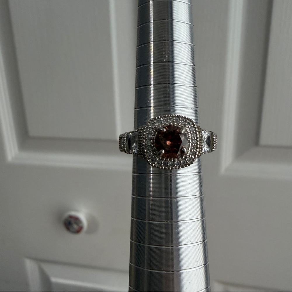 RBP Ring Bomb Party chocolate brown square stone ring size 7